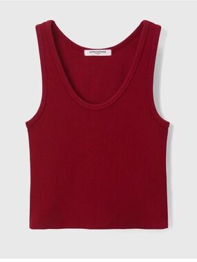 Perfect white tee Blondie tank in cranberry